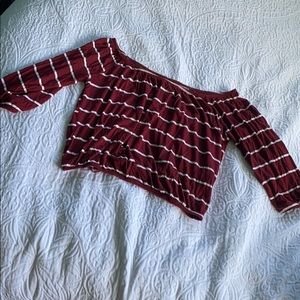 Hollister cropped off the shoulder top